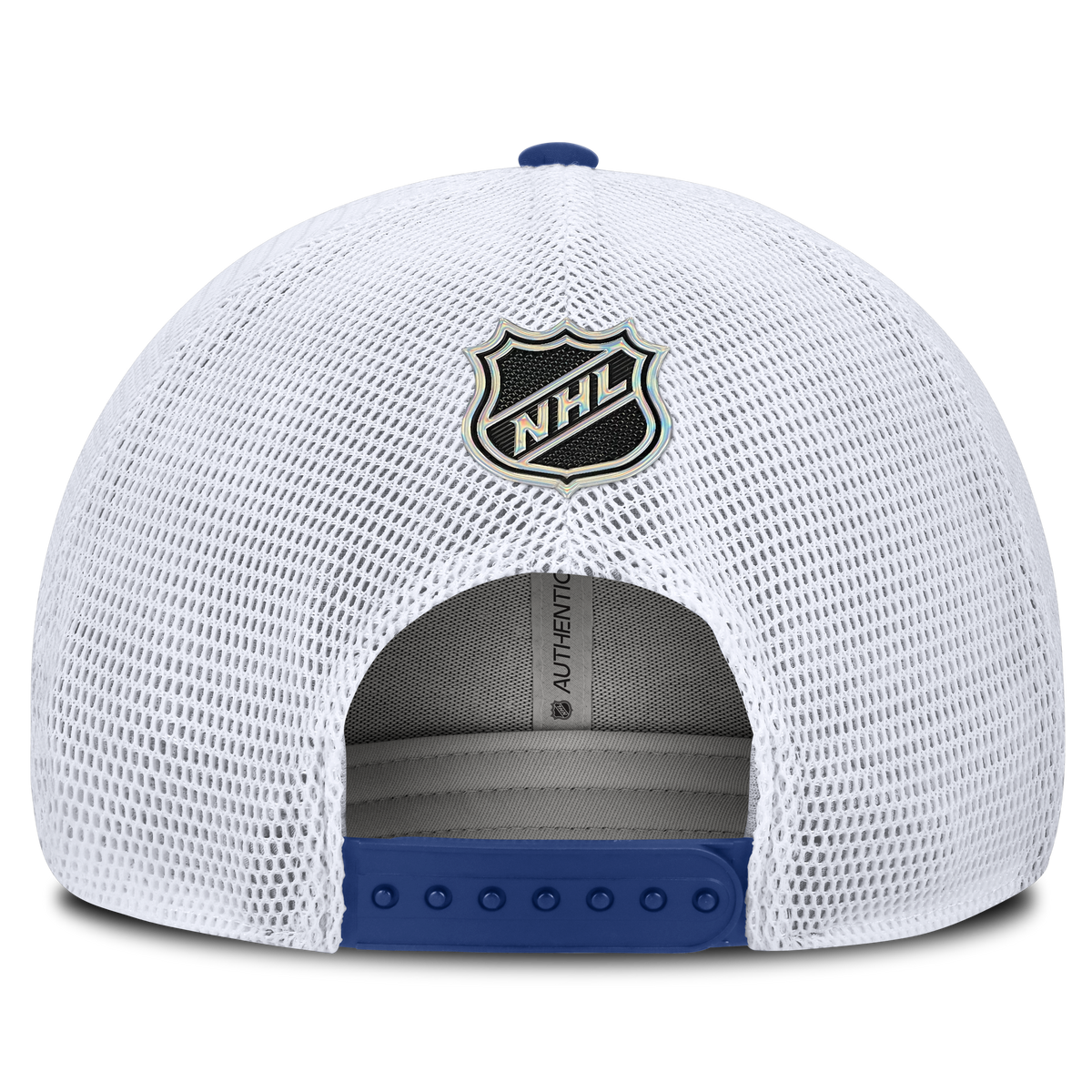 Toronto Maple Leafs NHL Fanatics Branded Men Royal Blue Authentic Pro Rink Boxed Logo Trucker Snapback product image 2,