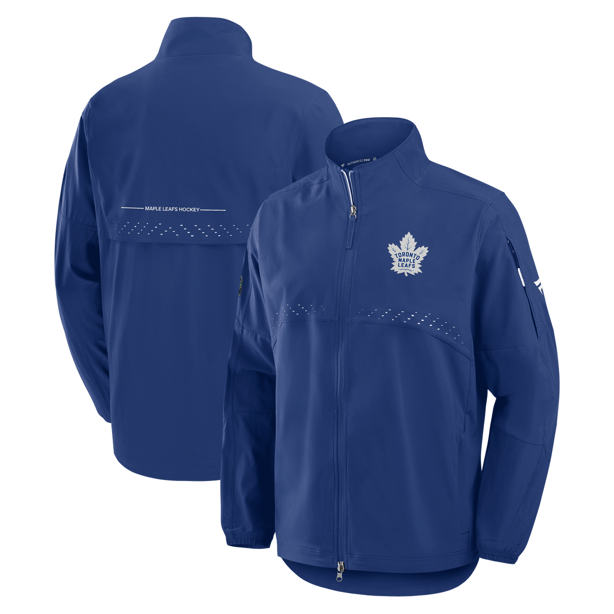 Toronto Maple Leafs NHL Fanatics Branded Men Royal Blue Authentic Pro Rink Coaches Jacket product image 3, provided for