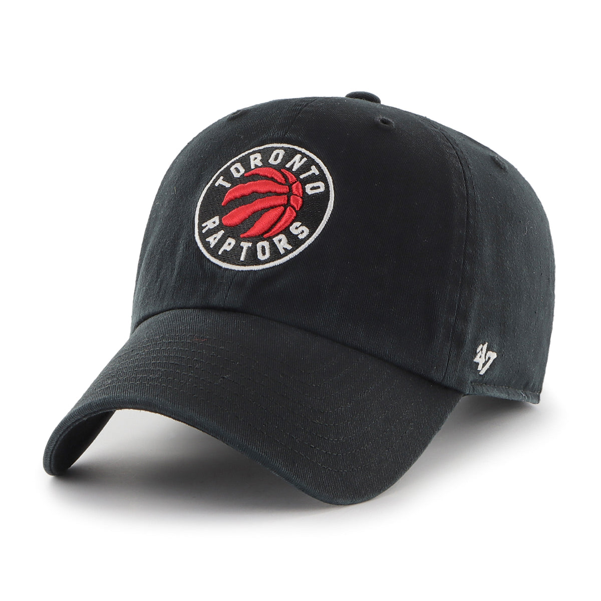 Toronto Raptors NBA 47 Brand Men Black Clean Up Adjustable Hat product image 1, provided for visual reference and product