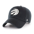 Toronto Raptors NBA 47 Brand Men Black White Clean Up Adjustable Hat product image 1, provided for visual reference and