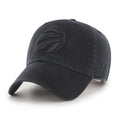 Toronto Raptors NBA 47 Brand Men Black on Black Clean Up Adjustable Hat product image 1, provided for visual reference and
