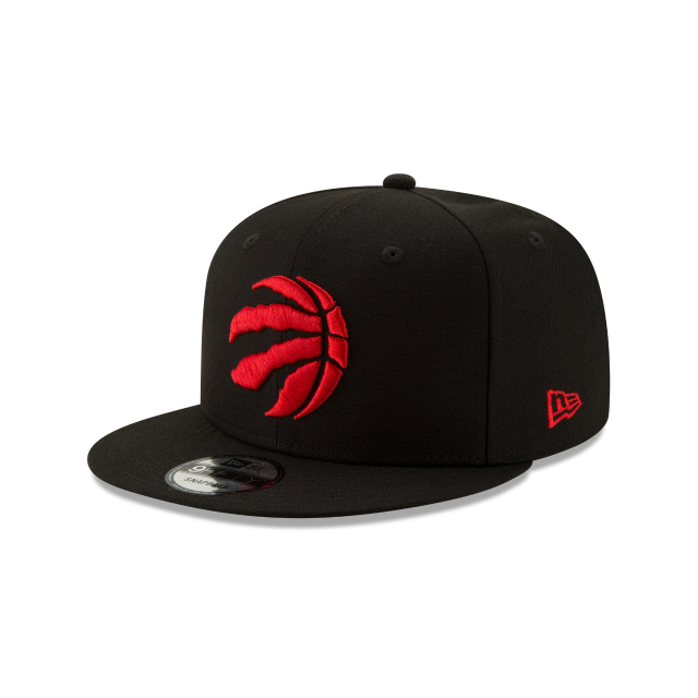 Toronto Raptors NBA New Era Men Black 9Fifty Red Logo Snapback product image 1, provided for visual reference and product