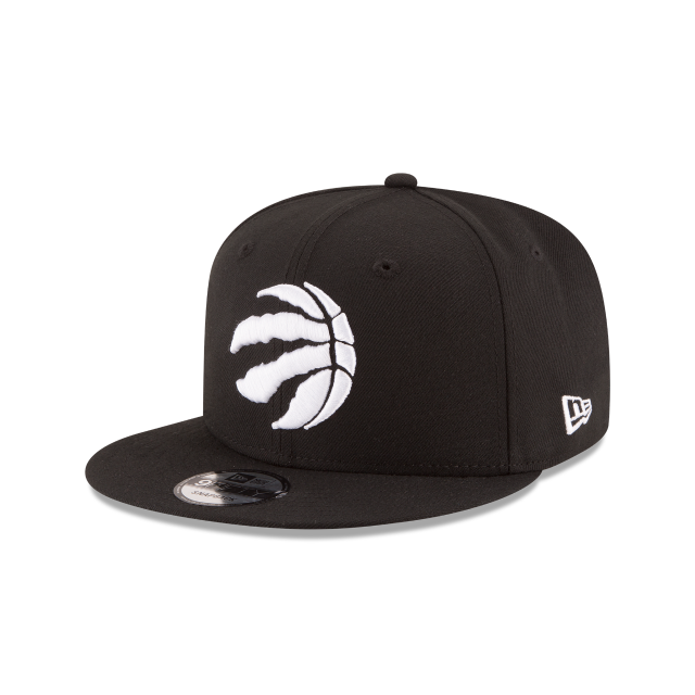 Toronto Raptors NBA New Era Men Black 9Fifty White Logo Snapback product image 1, provided for visual reference and product