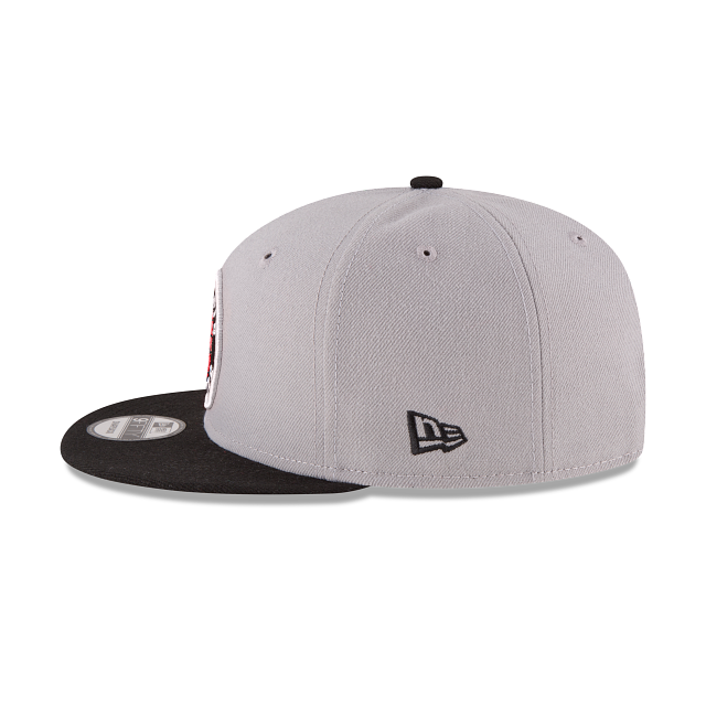 Toronto Raptors NBA New Era Men Grey/Black 9Fifty Two Tone Snapback product image 5, provided for visual reference and