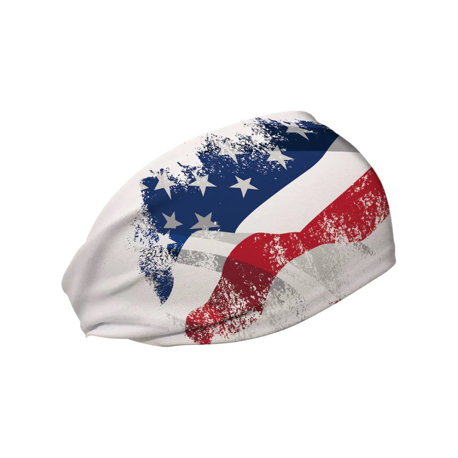 American Flag Tieback Cooling Headband product image 3, provided for visual reference and product detail review