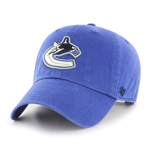 Vancouver Canucks NHL 47 Brand Men Royal Clean Up Adjustable Hat product image 1, provided for visual reference and product