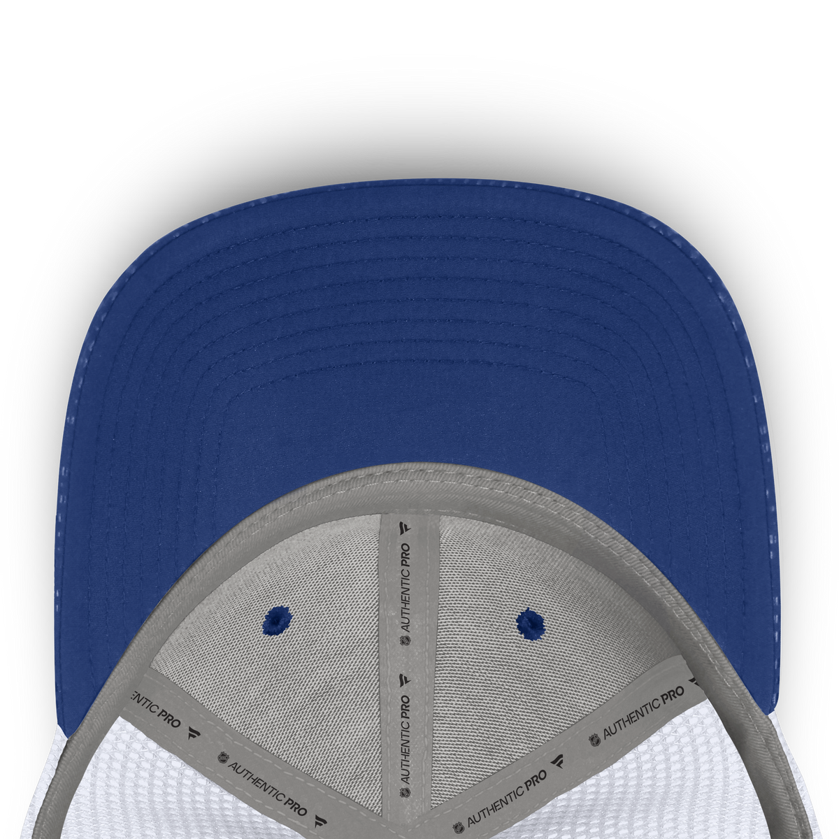 Vancouver Canucks NHL Fanatics Branded Men Royal Blue Authentic Pro Rink Boxed Logo Trucker Snapback product image 5,