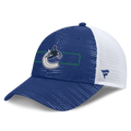 Vancouver Canucks NHL Fanatics Branded Men Royal Blue Authentic Pro Rink Boxed Logo Trucker Snapback product image 1,
