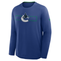 Vancouver Canucks NHL Fanatics Branded Men Royal Blue Authentic Pro Rink Tech Long-sleeve Shirt product image 1, provided