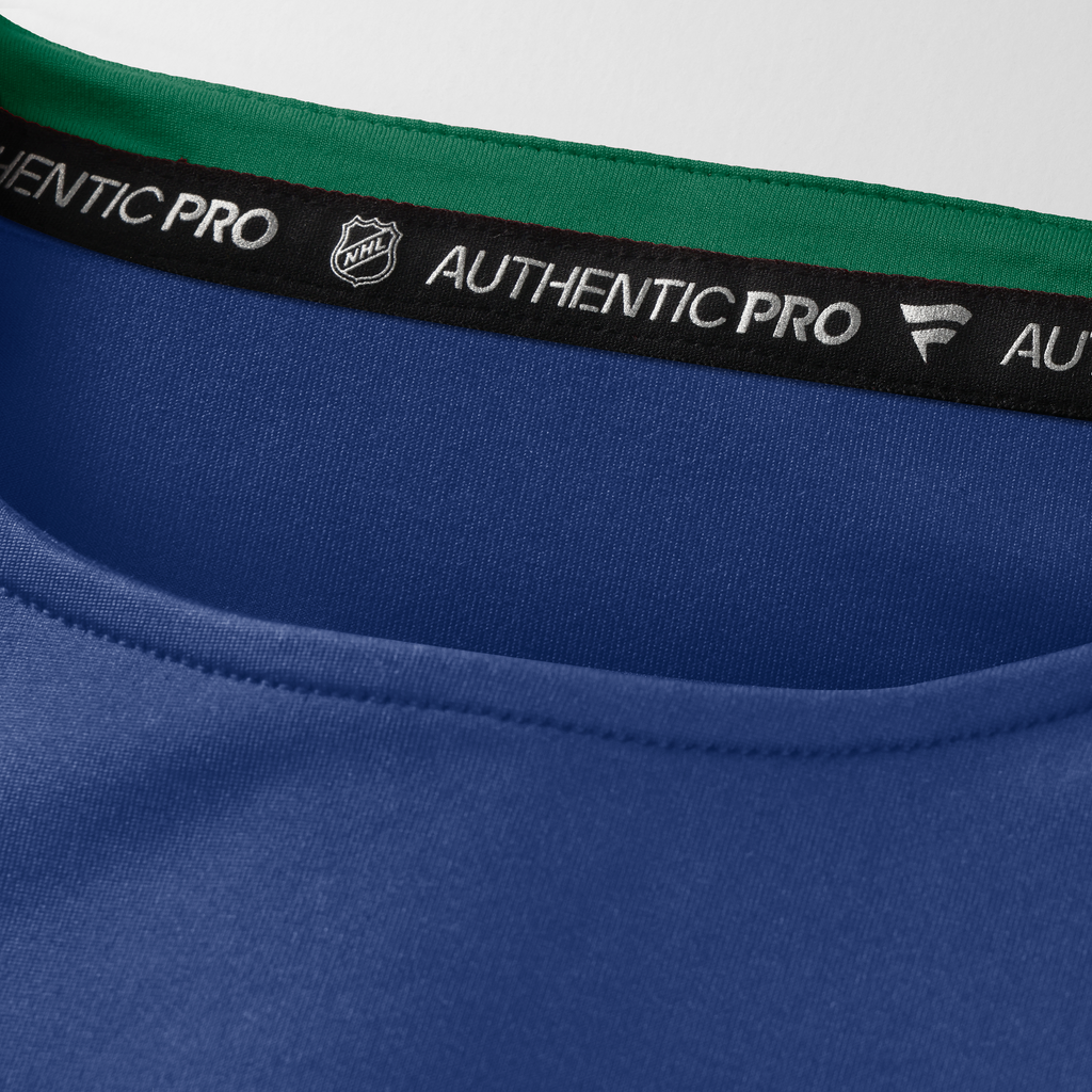 Vancouver Canucks NHL Fanatics Branded Men Royal Blue Authentic Pro Rink Tech Long-sleeve Shirt product image 4, provided