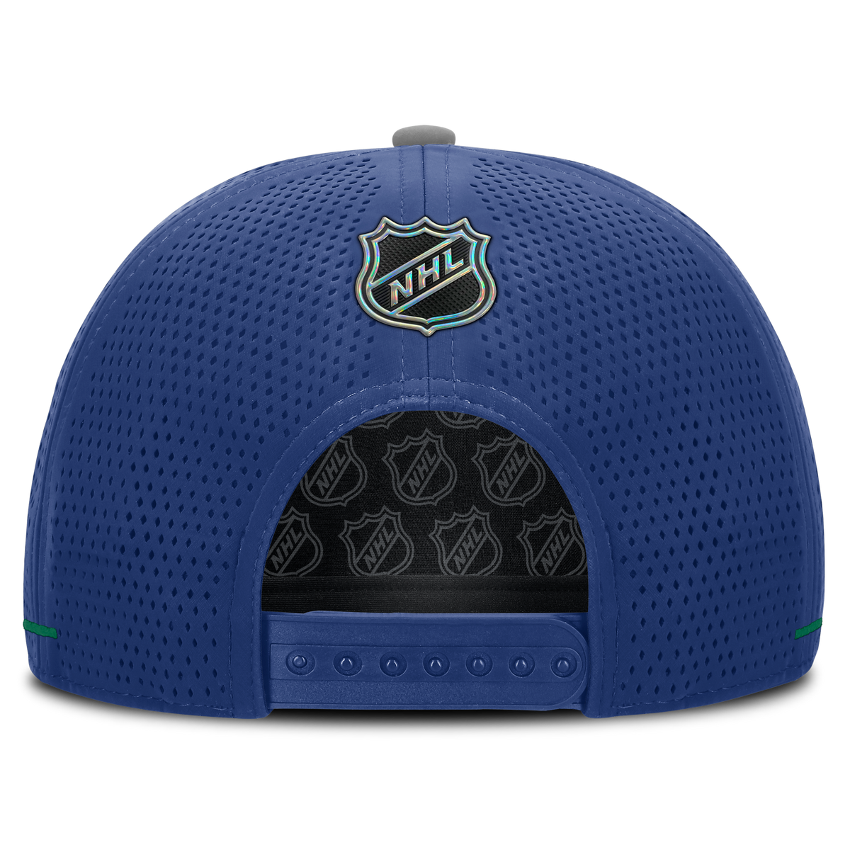 Vancouver Canucks NHL Fanatics Branded Men Royal Blue Authentic Pro Rink Vented A-Frame Snapback product image 2, provided