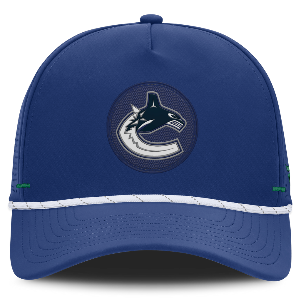 Vancouver Canucks NHL Fanatics Branded Men Royal Blue Authentic Pro Rink Vented A-Frame Snapback product image 3, provided