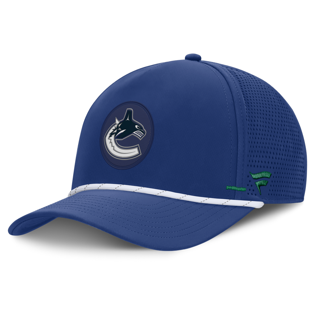 Vancouver Canucks NHL Fanatics Branded Men Royal Blue Authentic Pro Rink Vented A-Frame Snapback product image 1, provided