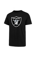 Vegas Raiders NFL 47 Brand Men Black Primary Logo Fan T-Shirt product image 1, provided for visual reference and product