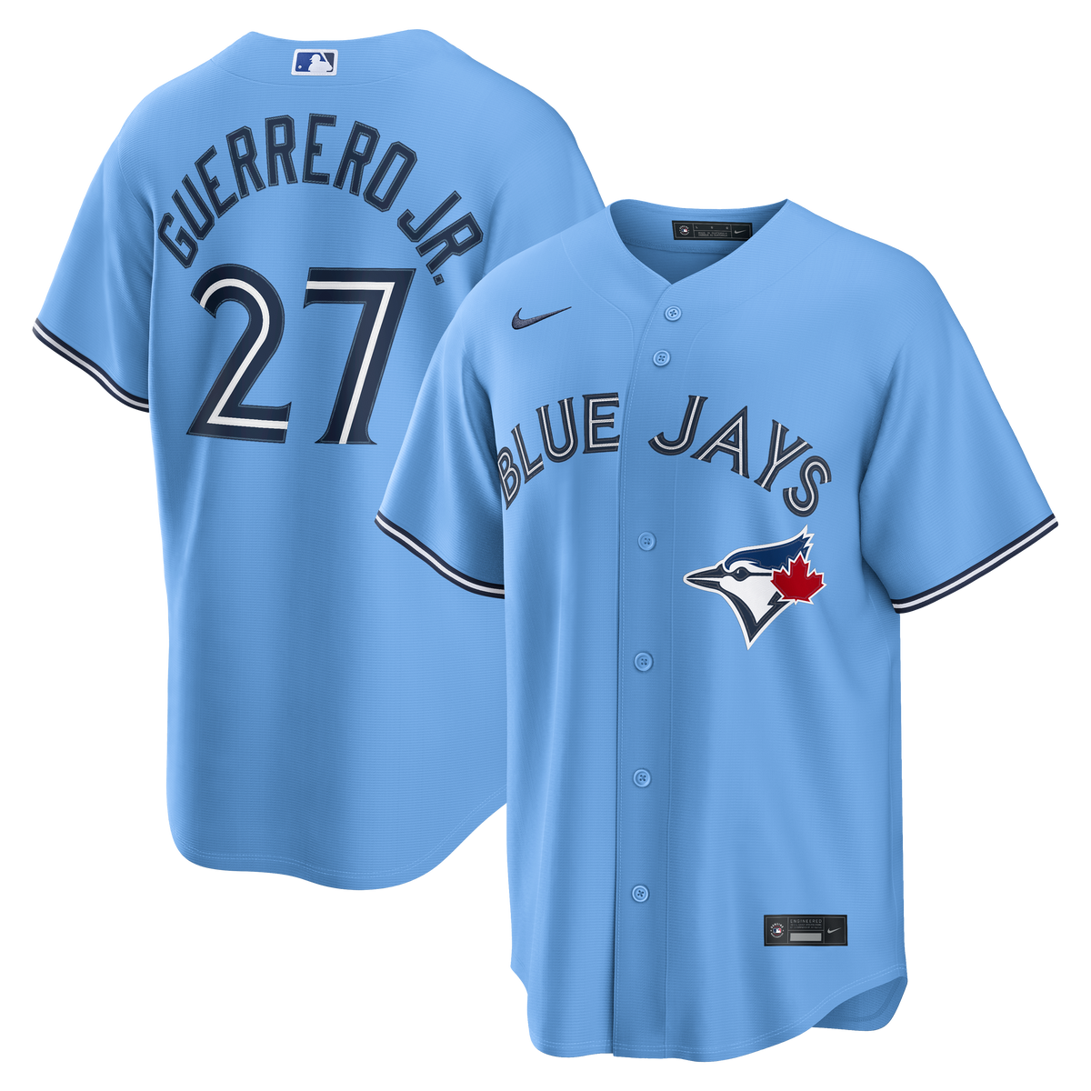 Vladimir Guerrero Jr. Toronto Blue Jays MLB Nike Men Powder Blue Replica Jersey product image 3, provided for visual