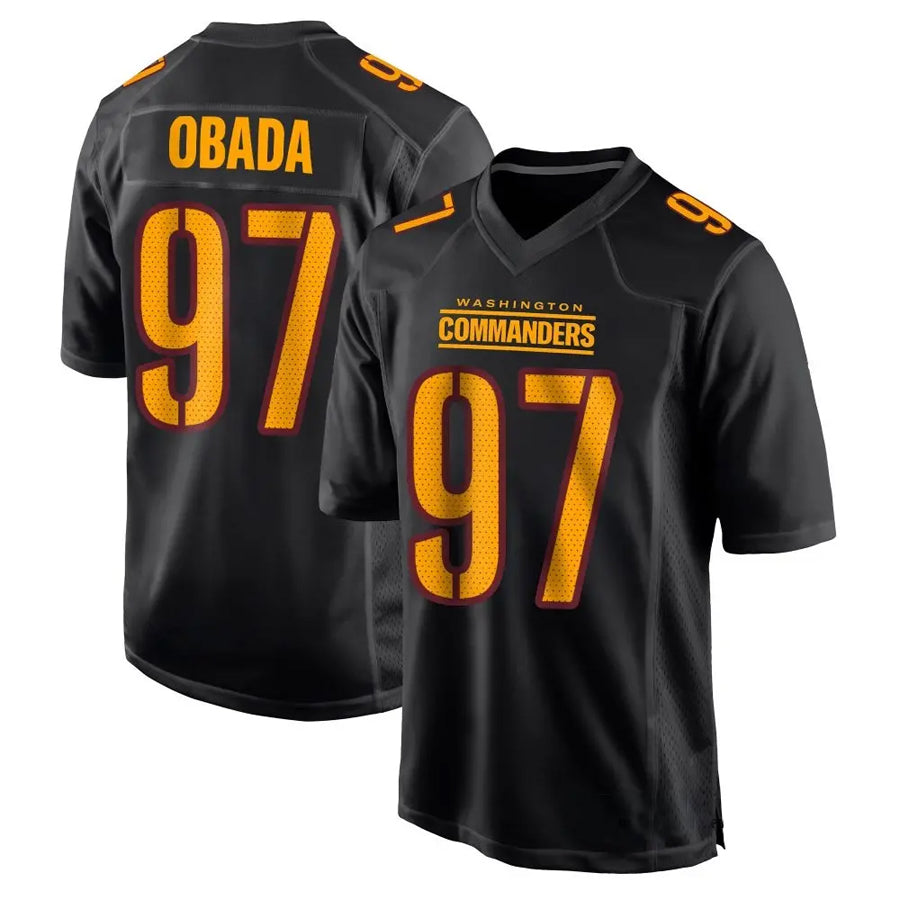 W.Commanders #97 Efe Obada Player Black Fashion Football product image 1