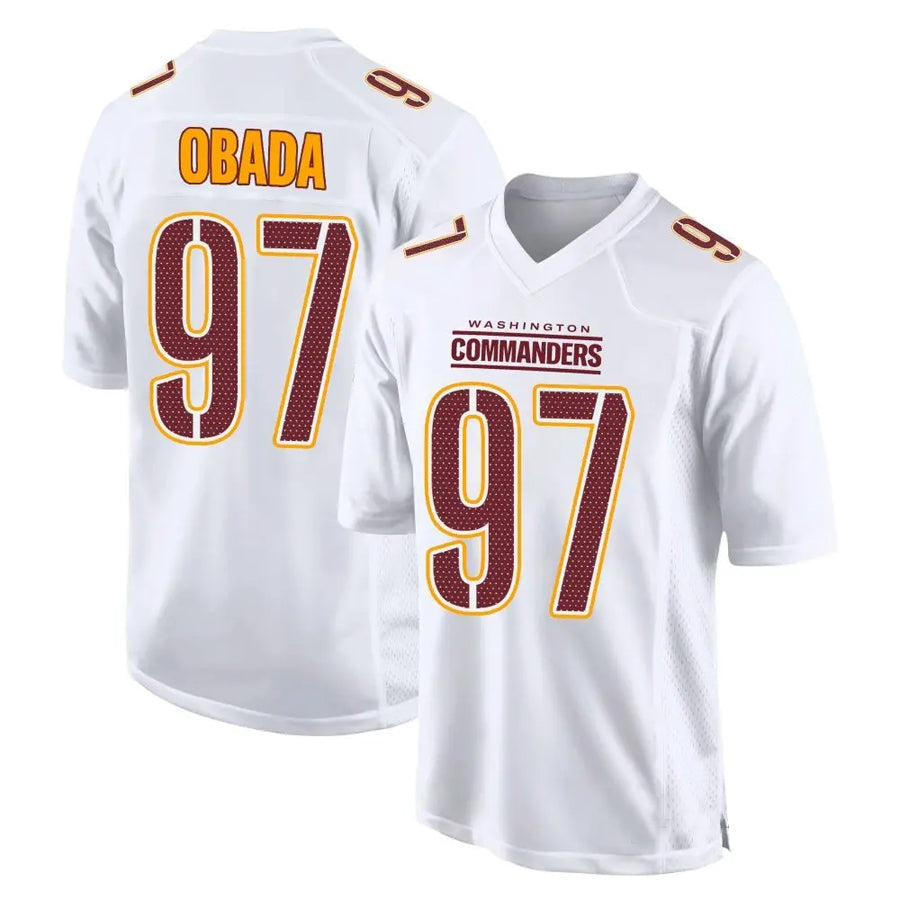 W.Commanders #97 Efe Obada Player White Fashion Football product image 1
