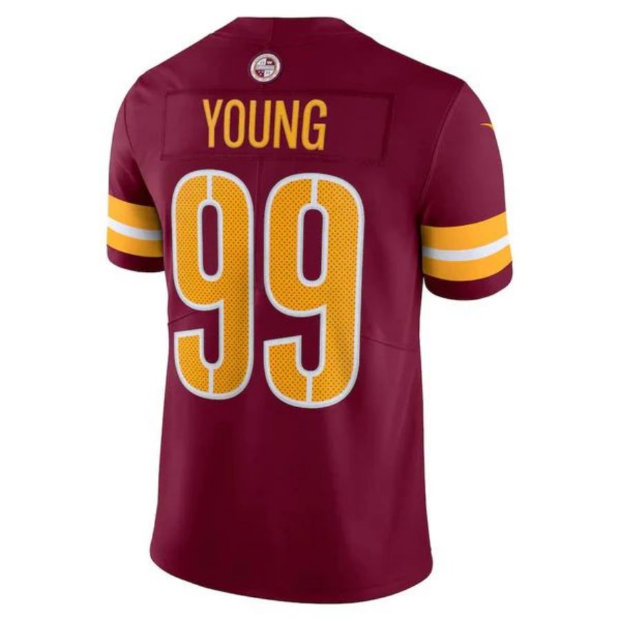 W.Commanders #99 Chase Young Burgundy Vapor Limited Jersey product image 1