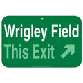 Wrigley Field This Exit Plastic Green Sign product image 1, provided for visual reference and product detail review