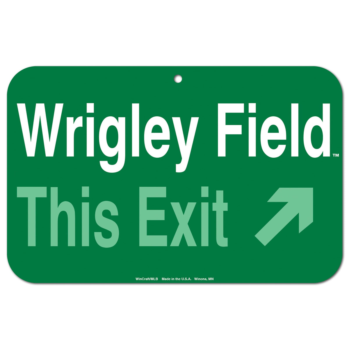 Wrigley Field This Exit Plastic Green Sign product image 1, provided for visual reference and product detail review
