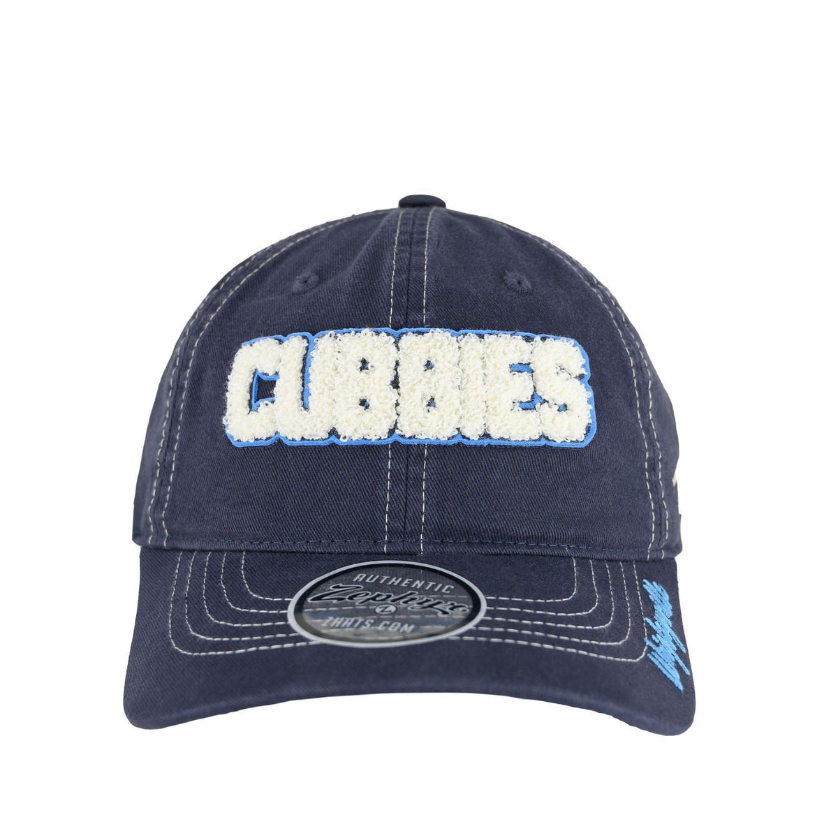 Wrigleyville Cubbies Navy Chino Adjustable Hat product image 2, provided for visual reference and product detail review