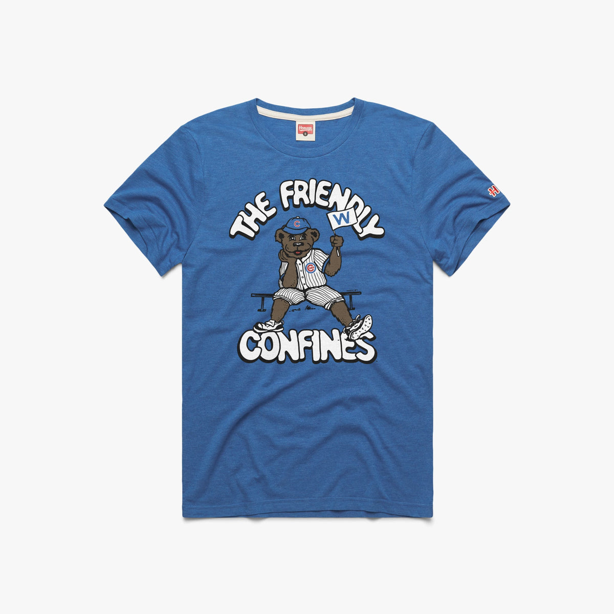 Chicago Cubs Homage Royal The Friendly Confines Bear T-Shirt product image 1, provided for visual reference and product