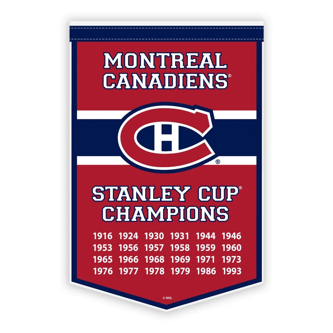 Montreal Canadiens NHL 10"x15" Felt Dynasty Team Banner product image 1, provided for visual reference and product detail