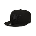 Washington Commander NFL New Era Men Black On Black 9Fifty Basic Snapback product image 1, provided for visual reference and