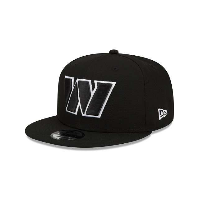 Washington Commander NFL New Era Men Black White 9Fifty Basic Snapback product image 1, provided for visual reference and
