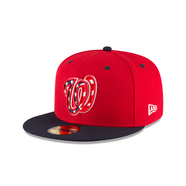 Washington Nationals MLB New Era Men Red/Navy 59Fifty Authentic Collection On Field Fitted Hat product image 1, provided for