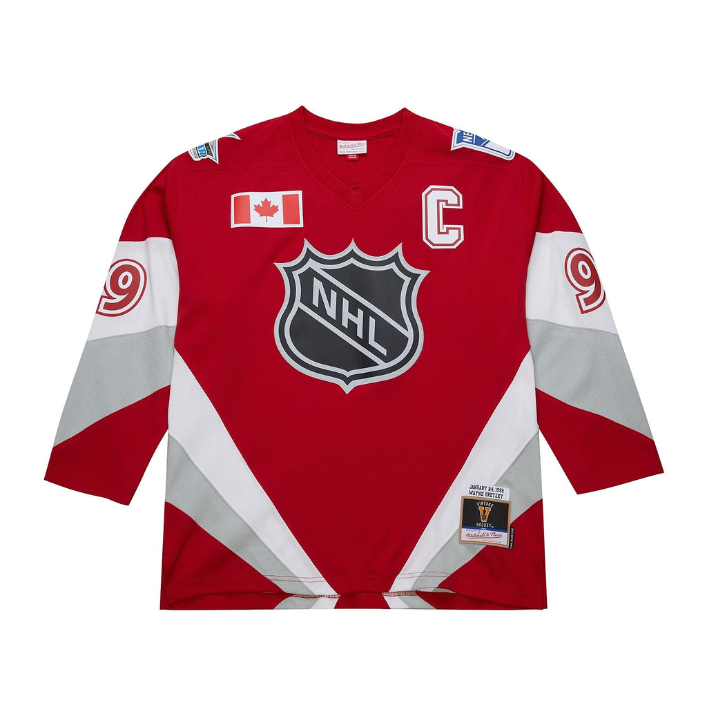 Wayne Gretzky NHL Mitchell & Ness Men Scarlet 1999 All Star Game Blue Line Authentic Jersey product image 2, provided for
