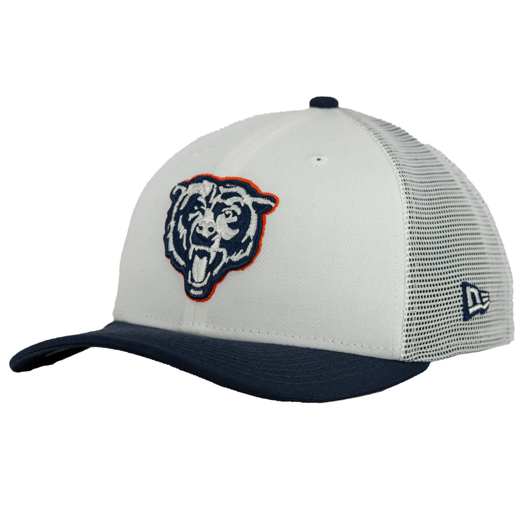 Chicago Bears White/Navy New Era 9SEVENTY Stretch-Snapback Hat product image 3, provided for visual reference and product