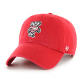 Wisconsin Badgers NCAA 47 Brand Men Red Clean Up Adjustable Hat product image 1, provided for visual reference and product