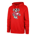 Wisconsin Badgers NCAA 47 Brand Men Red Imprint Headline Pullover Hoodie product image 1, provided for visual reference and