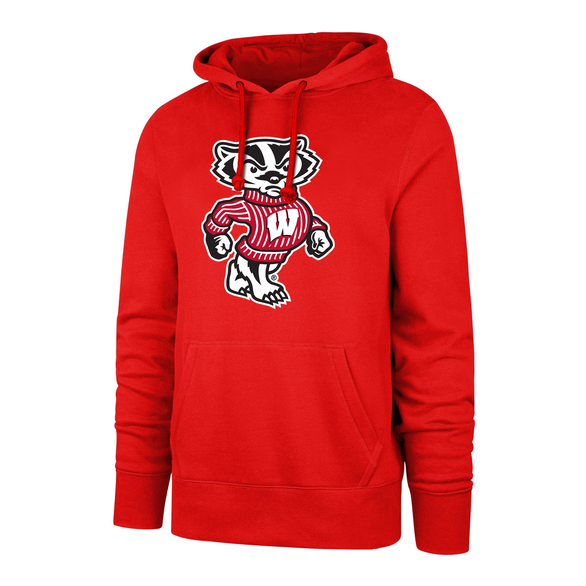 Wisconsin Badgers NCAA 47 Brand Men Red Imprint Headline Pullover Hoodie product image 1, provided for visual reference and