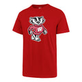 Wisconsin Badgers NCAA 47 Brand Men Red Primary Logo Fan T-Shirt product image 1, provided for visual reference and product