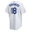 Yoshinobu Yamamoto Los Angeles Dodgers MLB Nike Men White Home Replica Jersey product image 1, provided for visual reference