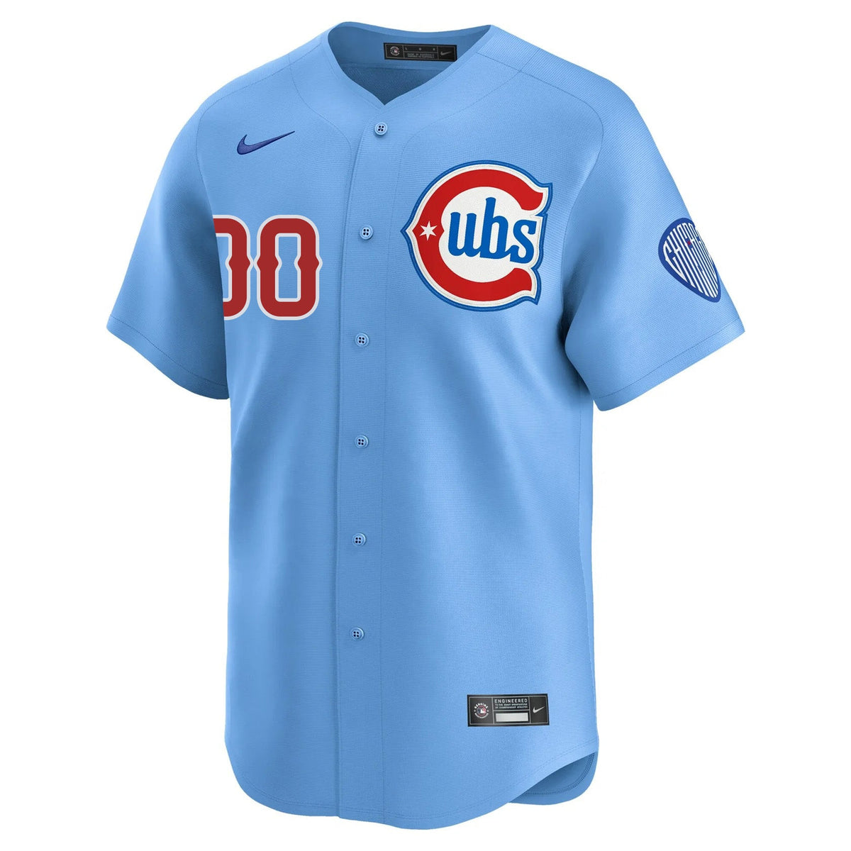Custom Chicago Cubs Nike Men Light Blue 2nd Alternate Limited Jersey product image 3, provided for visual reference and