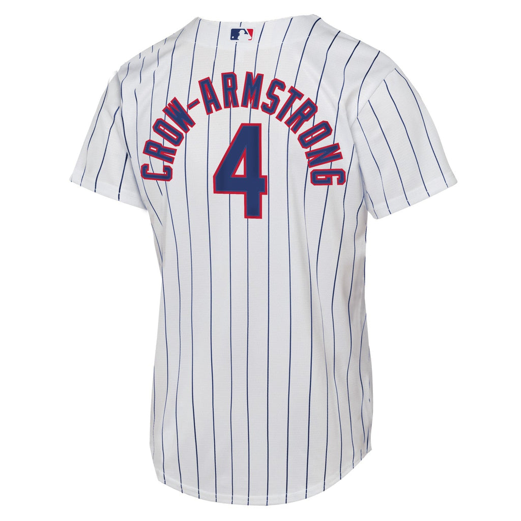 Pete Crow-Armstrong Chicago Cubs Nike Toddler Home Pinstripe Game Jersey product image 2, provided for visual reference and