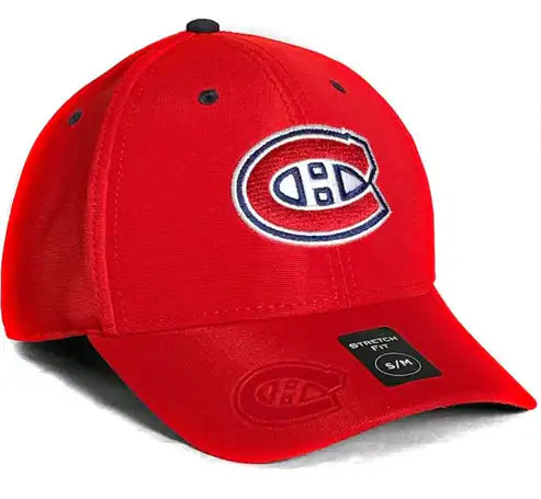 Montreal Canadiens NHL American Needle Men Red E-Boss Stretch Fit Hat product image 1, provided for visual reference and