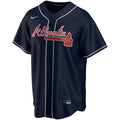 Atlanta Braves MLB Nike Men Navy Alternate Replica Jersey product image 1, provided for visual reference and product detail