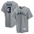 Babe Ruth New York Yankees MLB Nike Men Grey Cooperstown Replica Jersey product image 1, provided for visual reference and