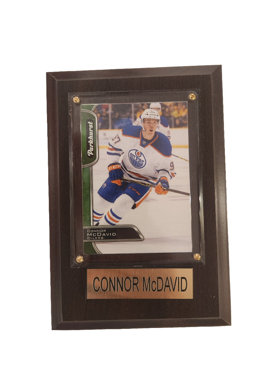 Connor McDavid Edmonton Oilers NHL 4x6 Hockey Player Card With Plaque product image 1, provided for visual reference and