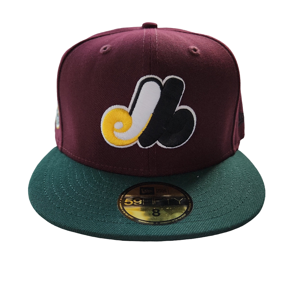 Montreal Expos MLB New Era Men Maroon/Green 59Fifty 1982 All Star Game Cooperstown Fitted Hat product image 2, provided for