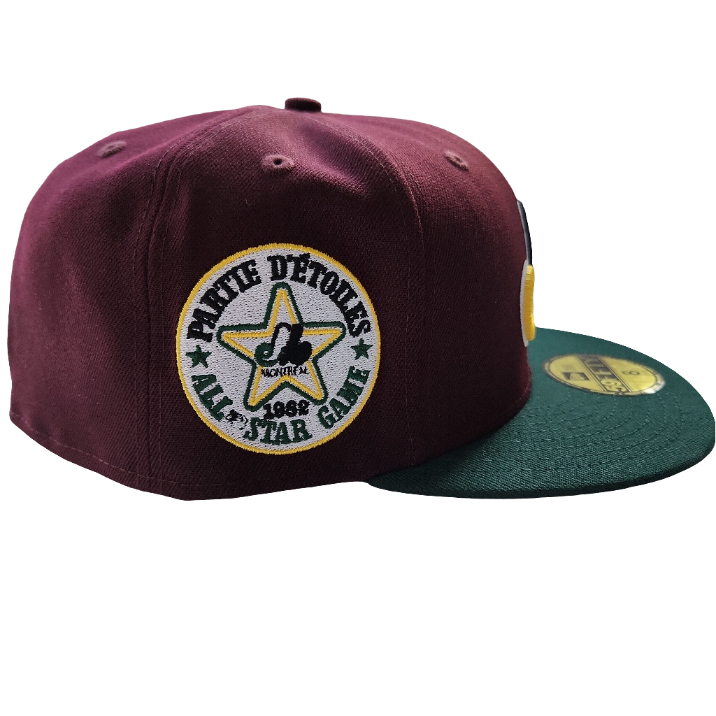 Montreal Expos MLB New Era Men Maroon/Green 59Fifty 1982 All Star Game Cooperstown Fitted Hat product image 7, provided for
