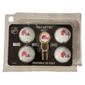 Quebec Nordiques NHL 4 Ball & Divot Tool Gift Set product image 1, provided for visual reference and product detail review
