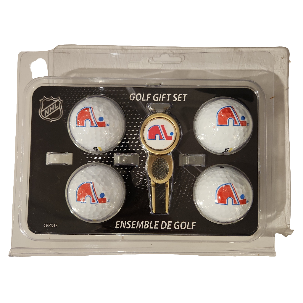Quebec Nordiques NHL 4 Ball & Divot Tool Gift Set product image 1, provided for visual reference and product detail review