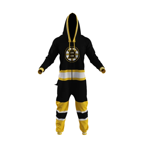 Boston Bruins NHL Hockey Sockey Men Black Team Uniform Onesie product image 1, provided for visual reference and product