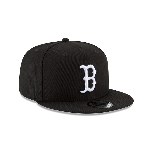 Boston Red Sox MLB New Era Men Black/White 9Fifty Basic Snapback product image 3, provided for visual reference and product