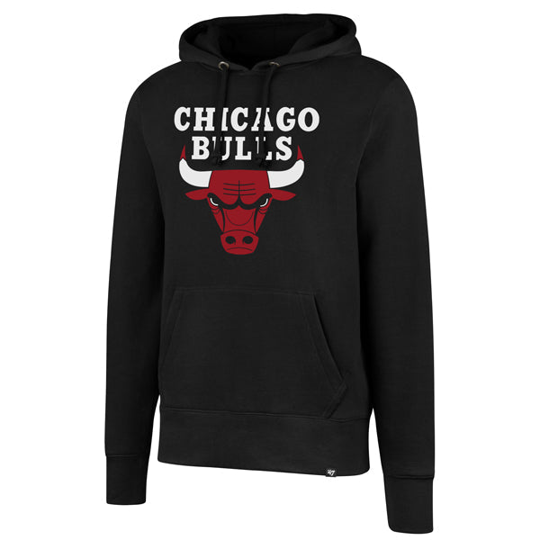 Chicago Bulls Black Primary Logo Headline Hoodie product image 1, provided for visual reference and product detail review